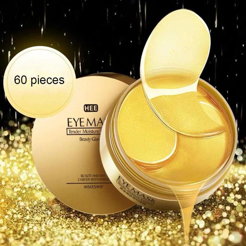 60 Pieces of Gold Eye Mask Wrinkle Reducing Gel to Remove Eye Bags and Dark Circles with Collagen